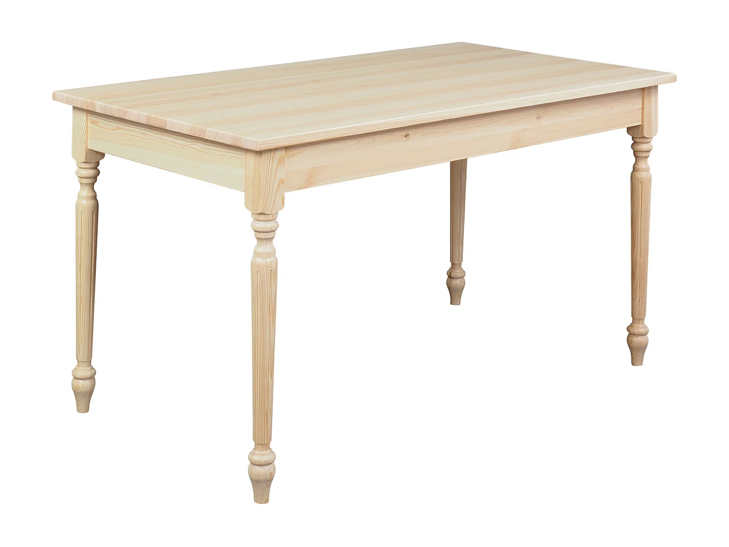 Stół Camilla drewniany z toczonymi nogami 140x80, sosna