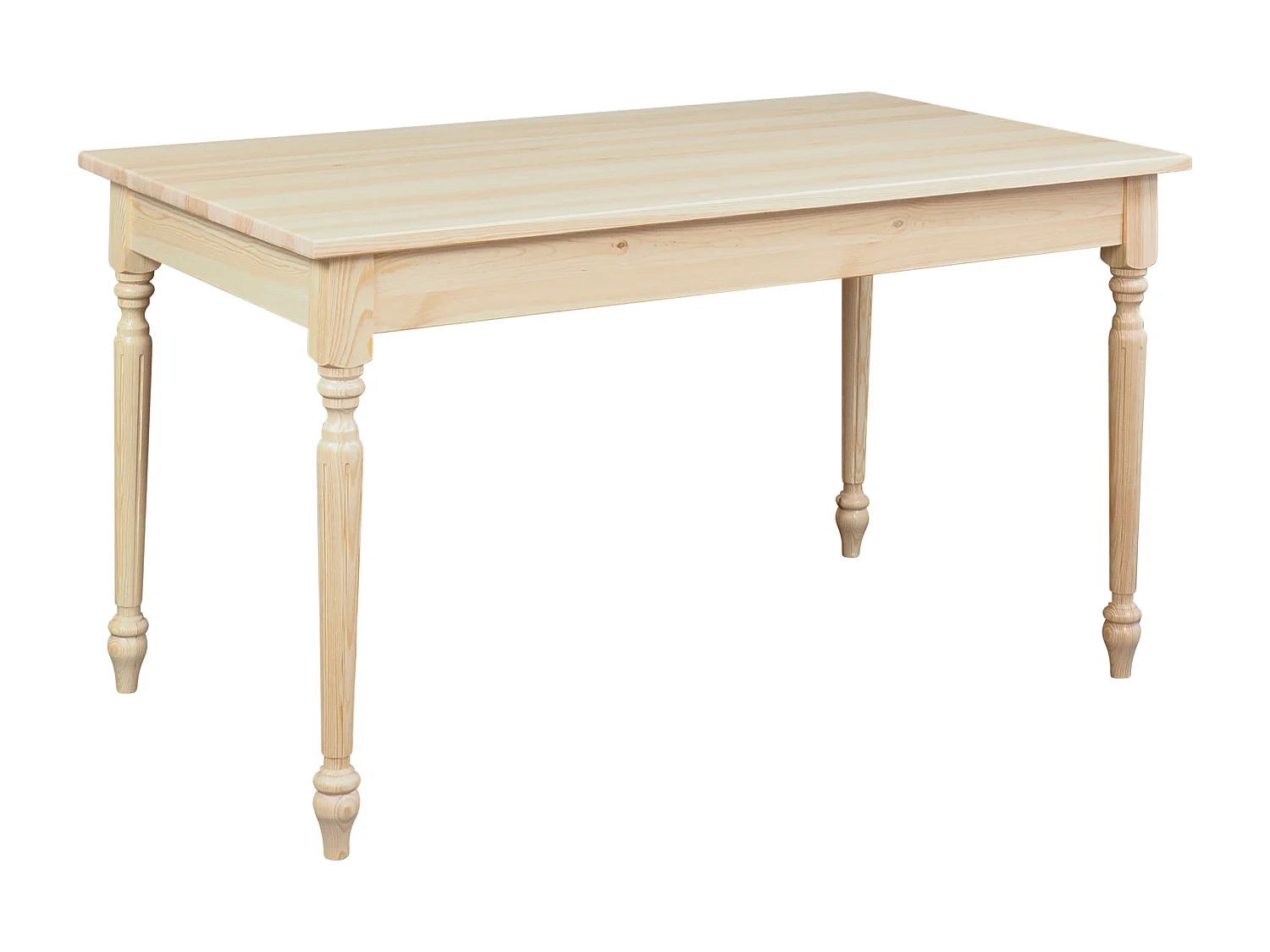 Stół Camilla drewniany z toczonymi nogami 140x80, sosna