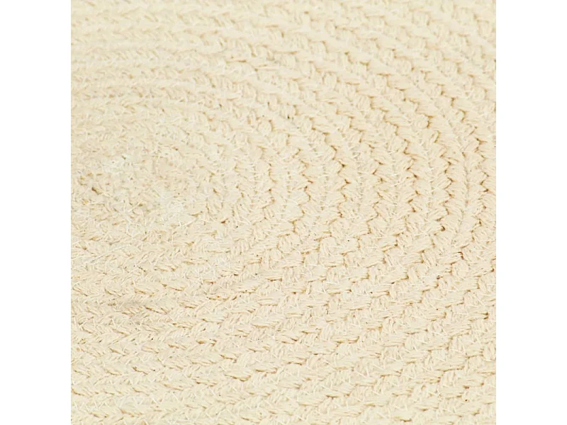 Napperons 6 pcs Naturel Plain 38 cm Rond Coton