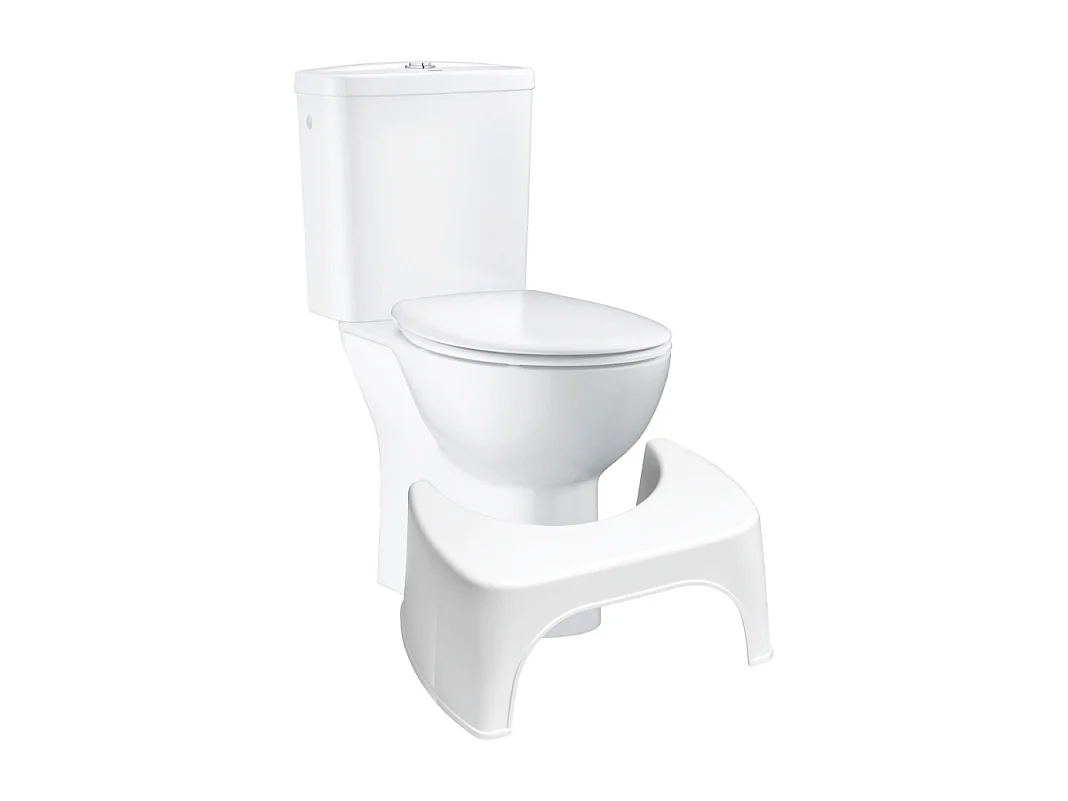PACK WC à poser GROHE Bau Ceramic + Tabouret physiologique plastique Blanc