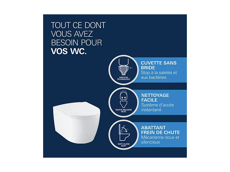 GROHE Pack WC suspendu Euro Ceramic