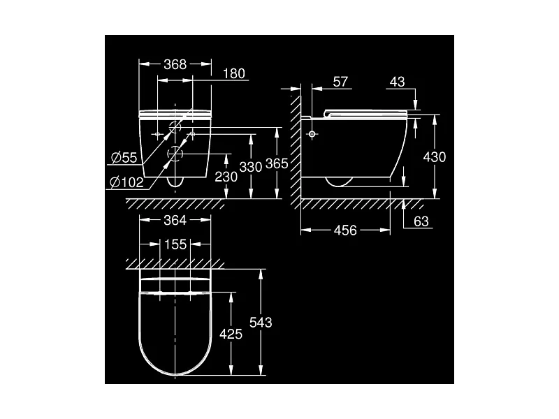 GROHE Pack WC suspendu Euro Ceramic