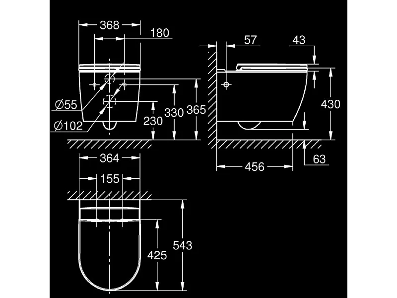 GROHE Pack WC suspendu Start Round