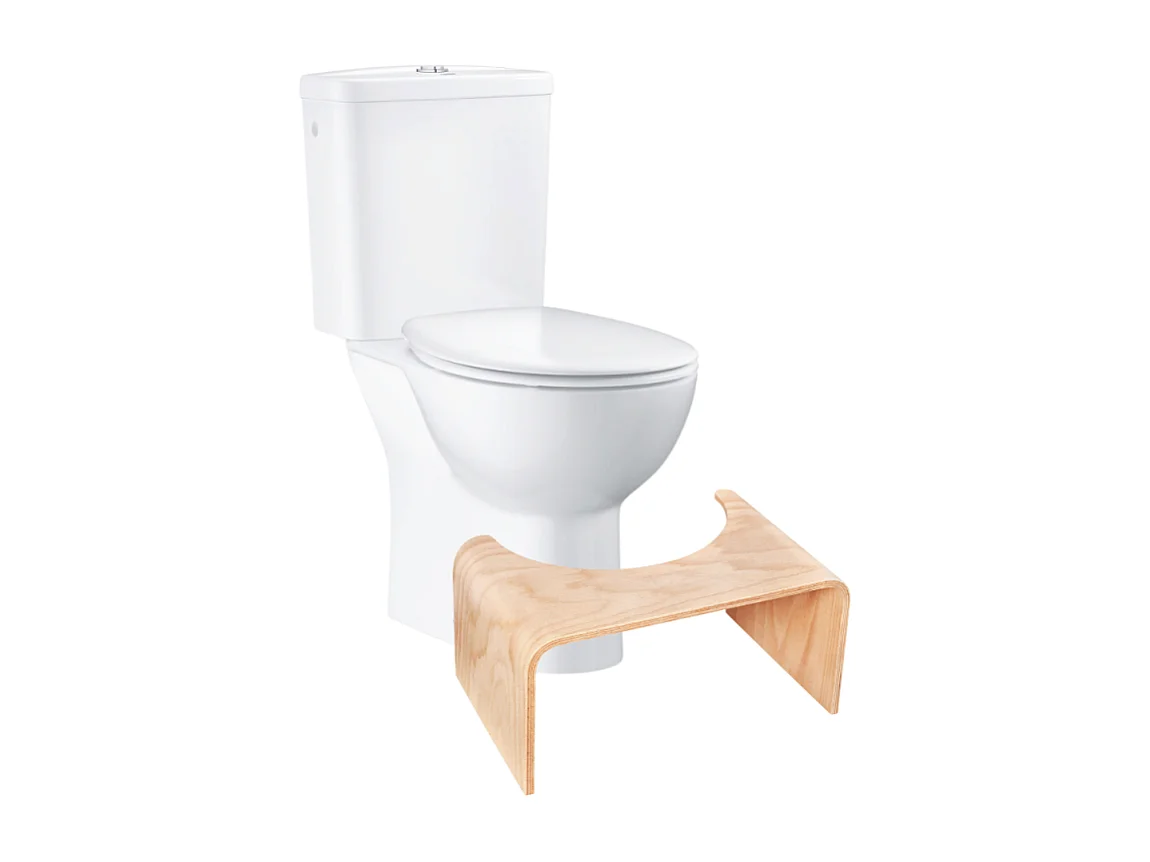 PACK WC à poser GROHE Bau Ceramic + Tabouret physiologique Bois