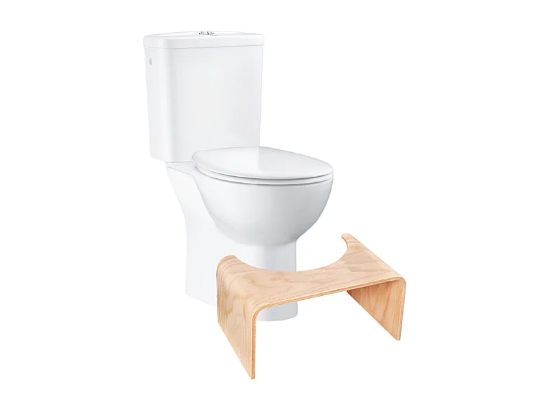 PACK WC à poser GROHE Bau Ceramic + Tabouret physiologique Bois