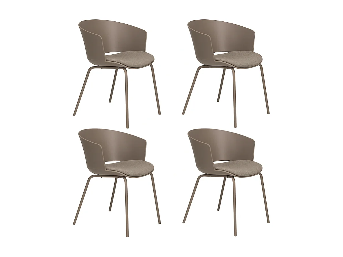Lot de 4 chaises avec accoudoirs - Jessica