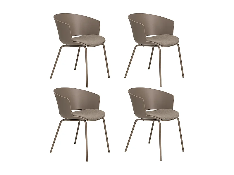 Lot de 4 chaises avec accoudoirs - Jessica