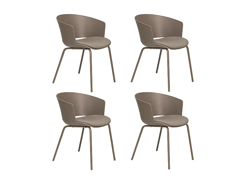 Lot de 4 chaises avec accoudoirs - Jessica