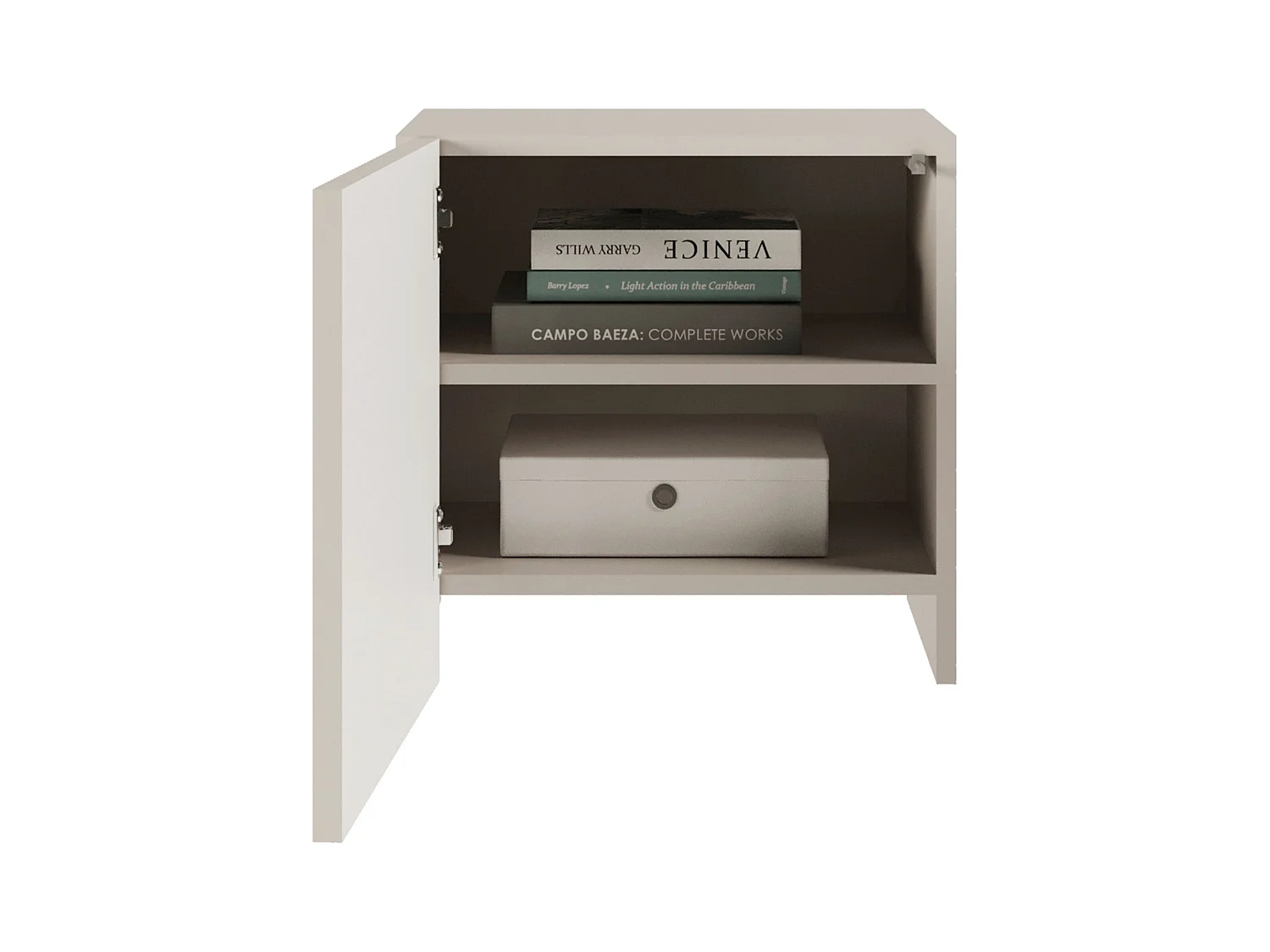 Table de chevet - 50 cm - avec découpe en arc - gris cachemire - ARKADIA