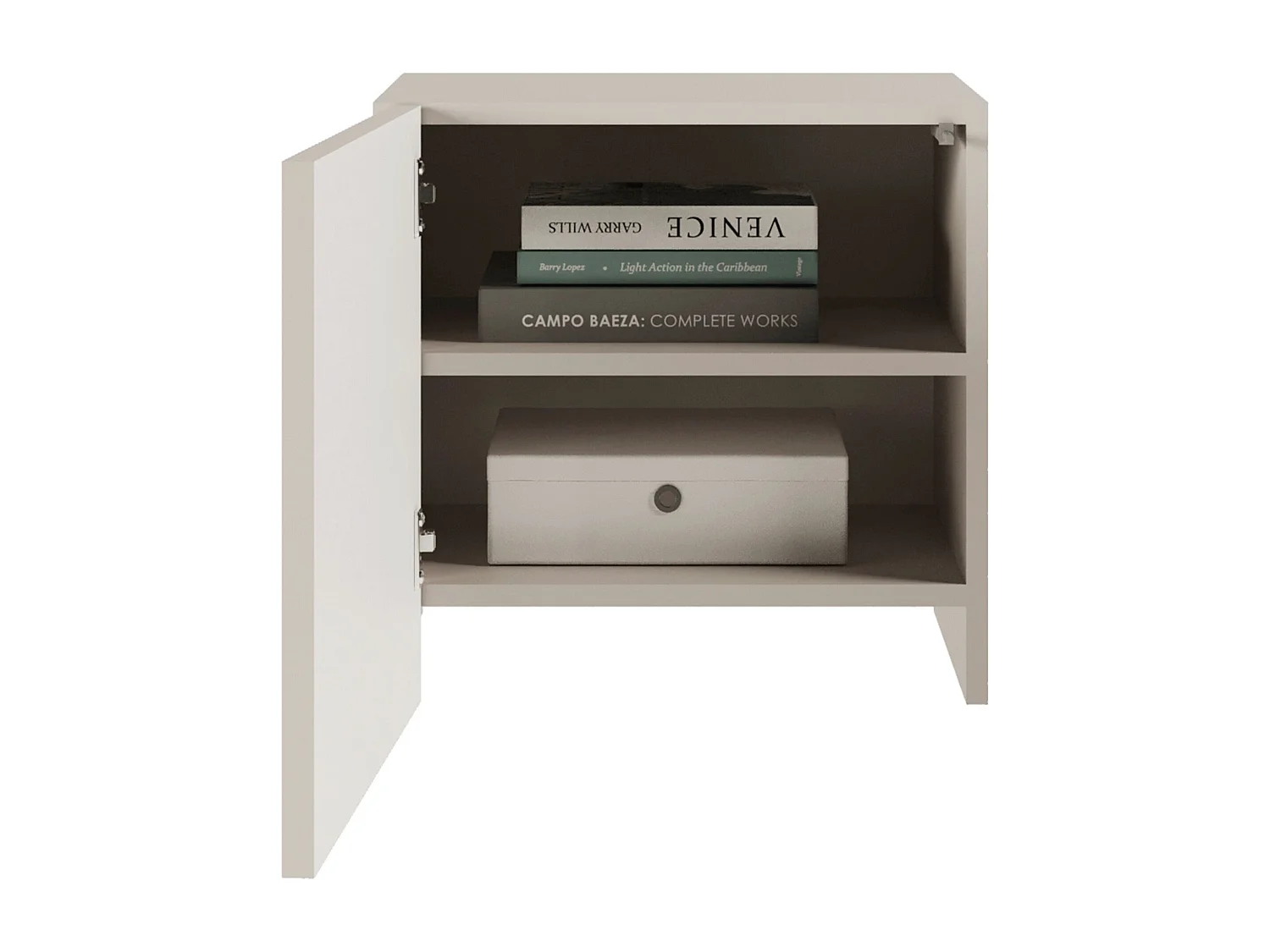 Table de chevet - 50 cm - avec découpe en arc - gris cachemire - ARKADIA