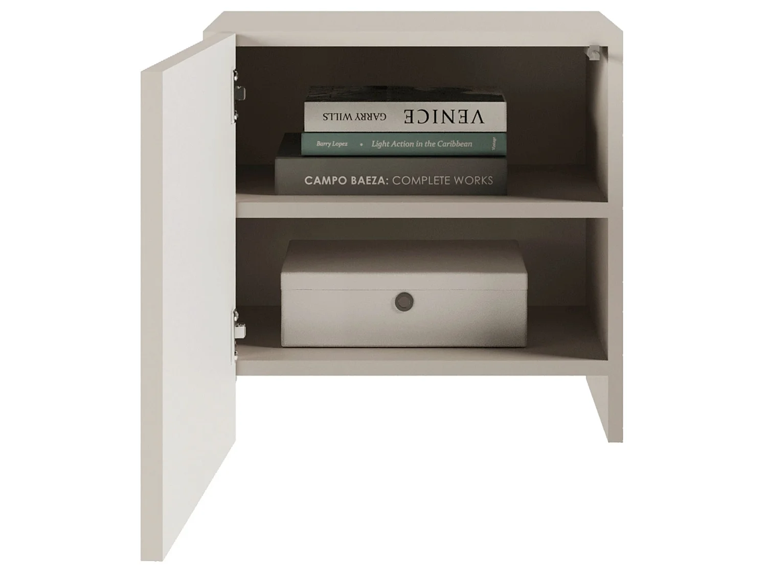 Table de chevet - 50 cm - avec découpe en arc - gris cachemire - ARKADIA