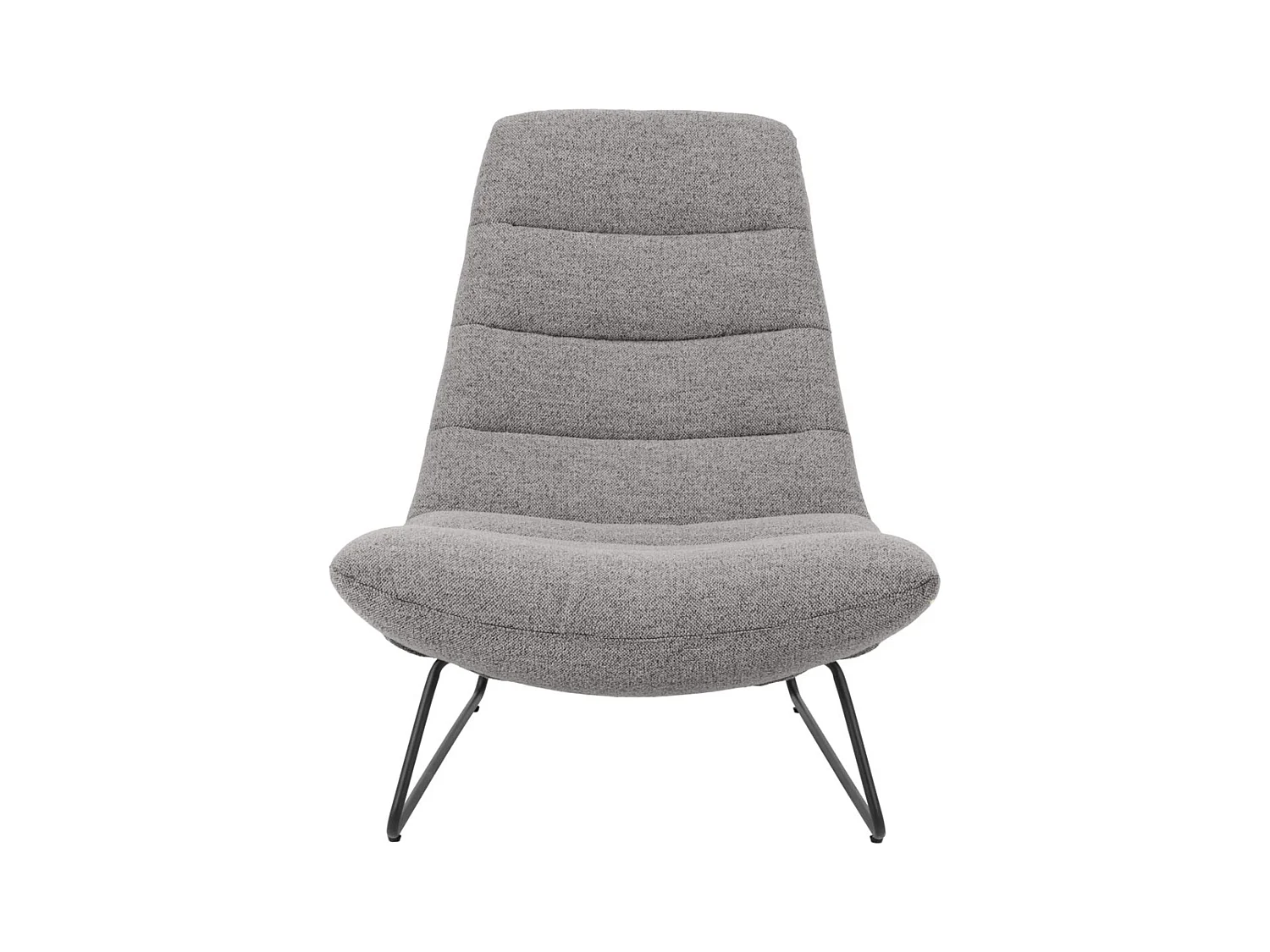 Fauteuil lounge rembourré – gris/métal – FORGENTS