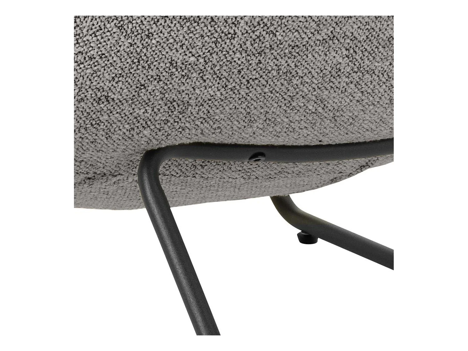 Fauteuil lounge rembourré – gris/métal – FORGENTS