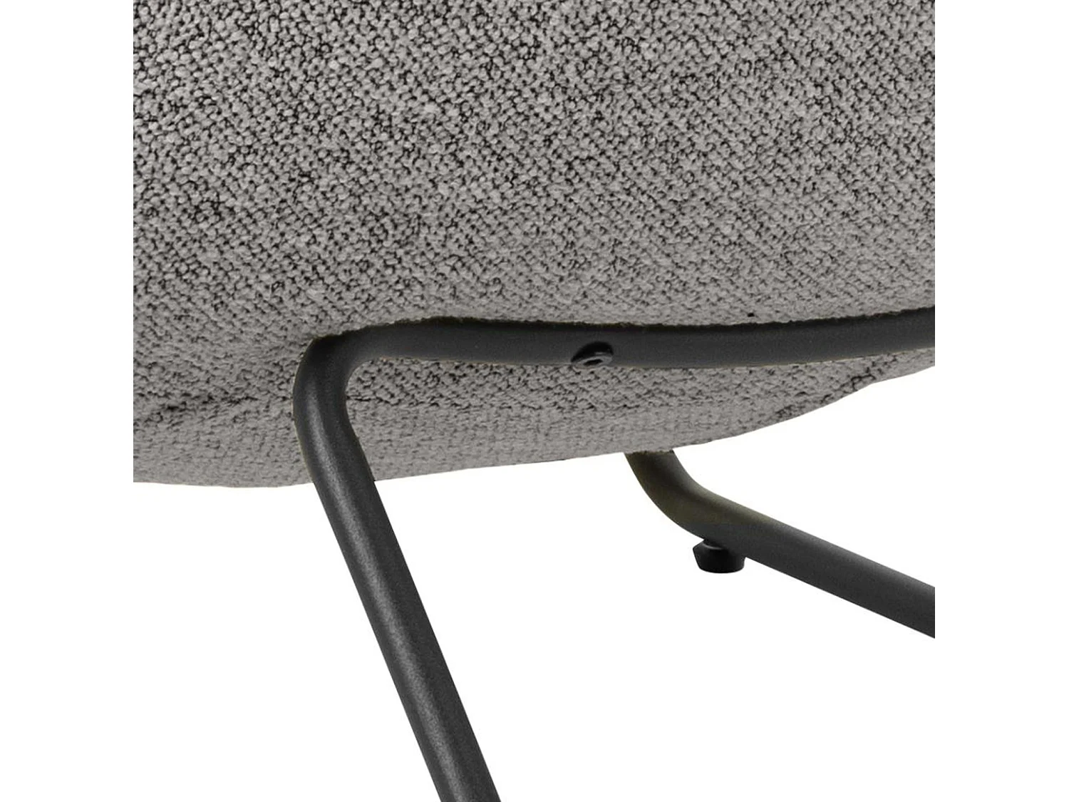 Fauteuil lounge rembourré – gris/métal – FORGENTS