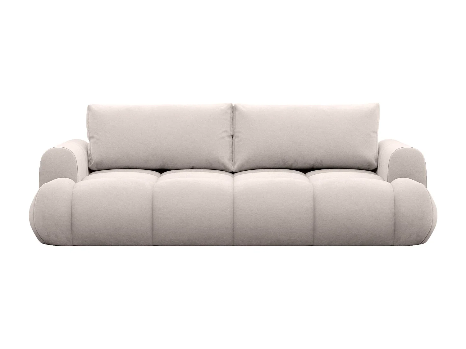 3-Sitzer Schlafsofa – Stauraum – hydrophober Samtbezug – Greige – OMBO DOCE