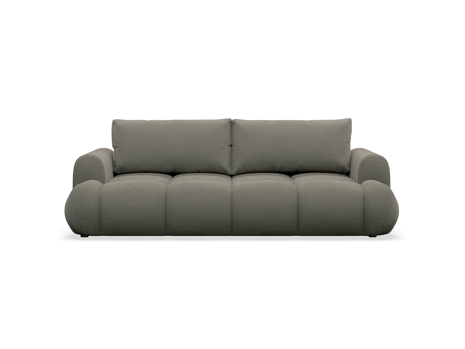 Canapé convertible 3 places avec coffre en velours beige OMBO