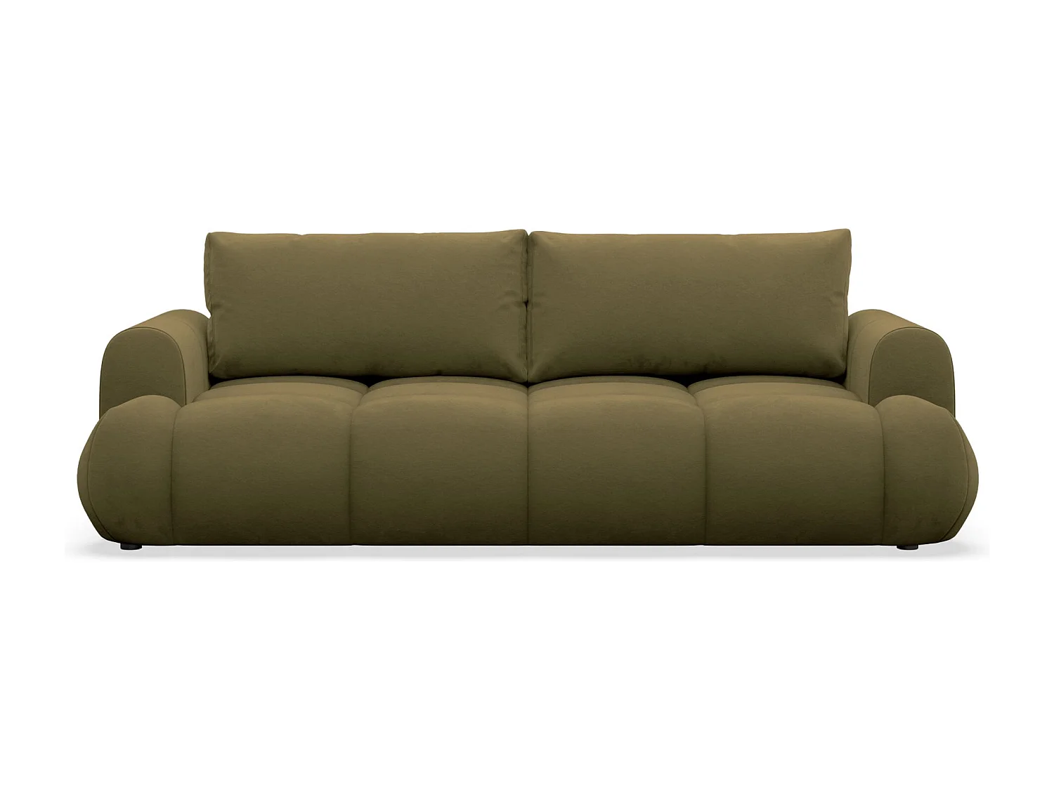 3-Sitzer Schlafsofa – Stauraum – hydrophober Samtbezug – Olivgrün – OMBO DOCE