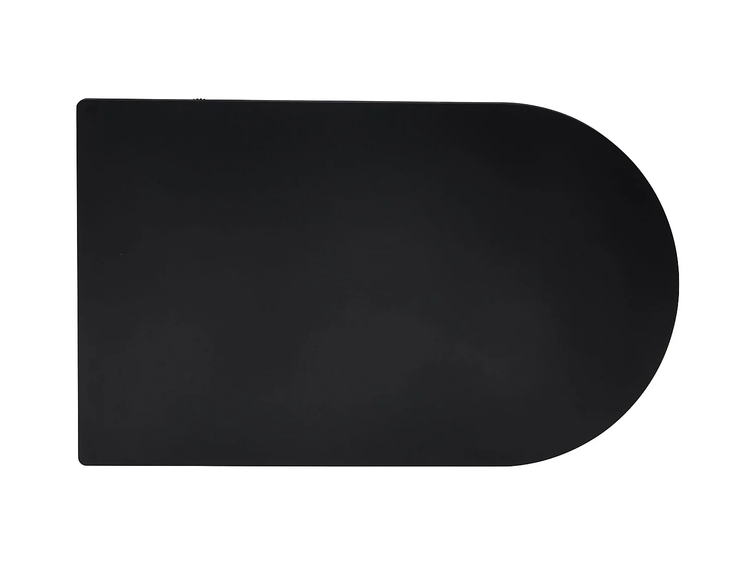 Table à manger rectangulaire – Noir – côté arrondi – pieds colonnes cannelés – 150×90 cm – DICALIZE