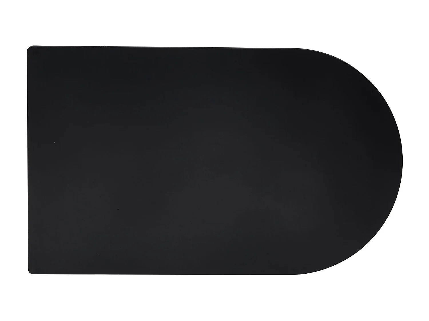 Table à manger rectangulaire – Noir – côté arrondi – pieds colonnes cannelés – 150×90 cm – DICALIZE