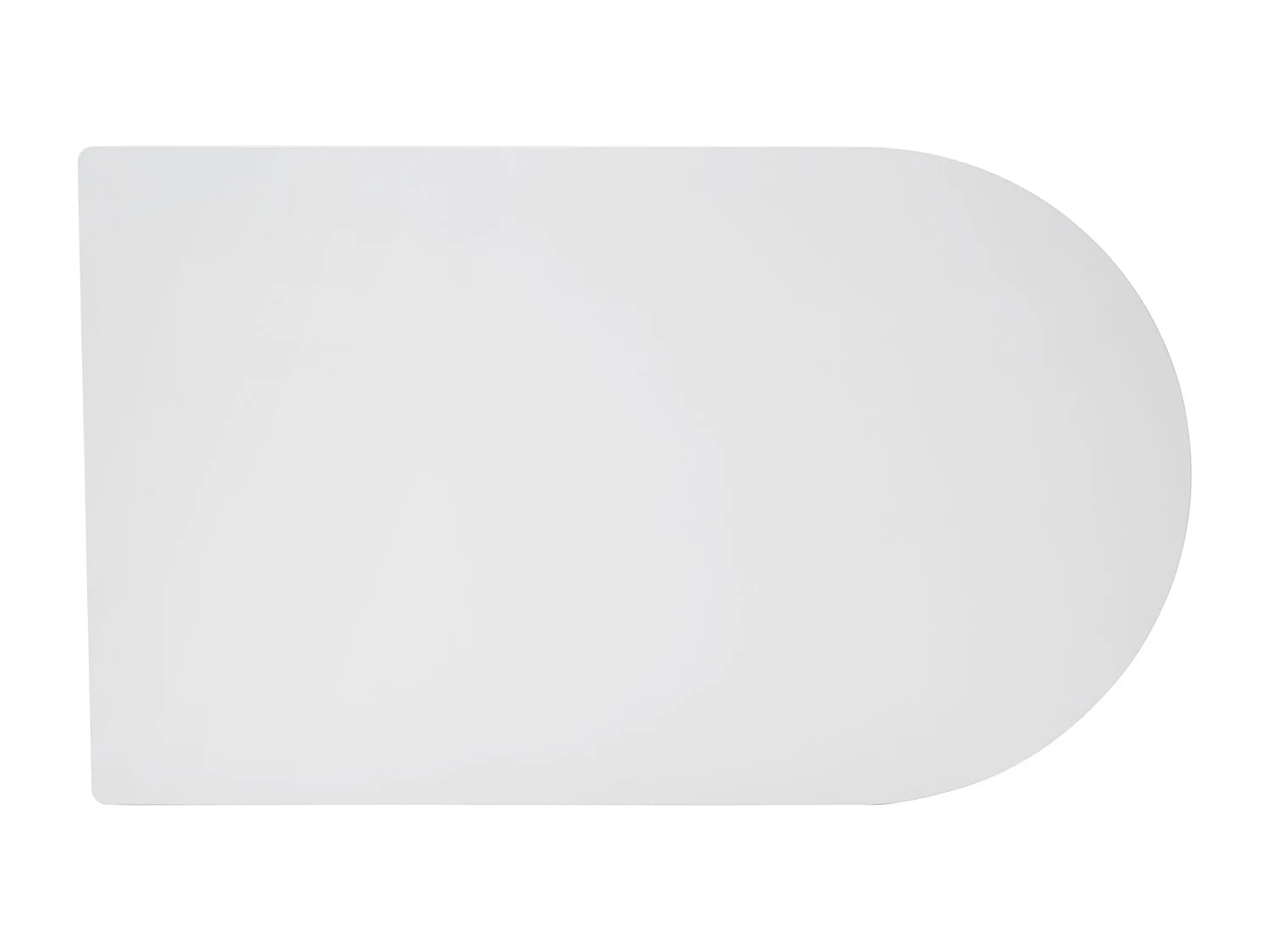 Esstisch rechteckig – Weiß – halbrunde Seite – geriffelte Säulenbeine – 150×90 cm – DICALIZE