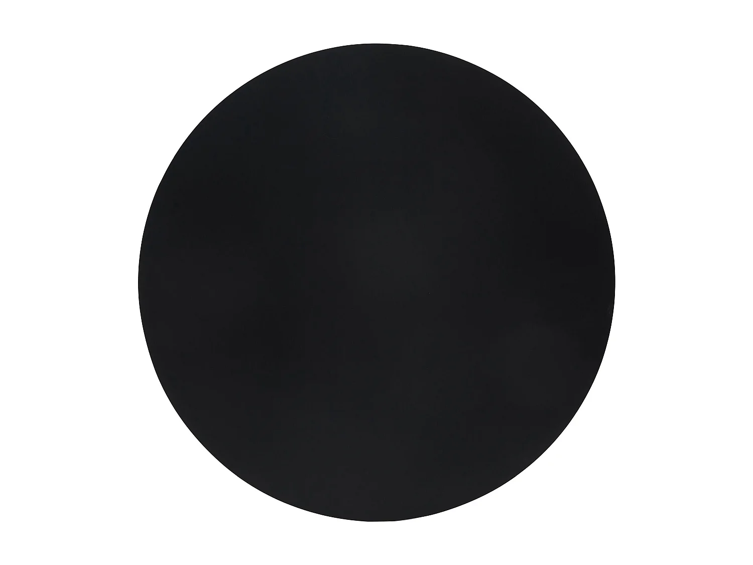 Table à manger ronde – Noir – pieds colonnes cannelés – 100 cm – FASCONS