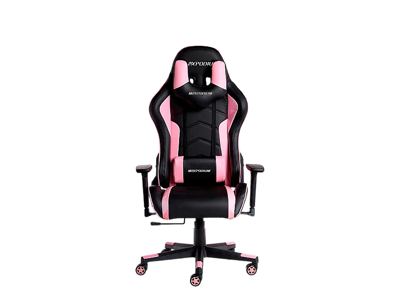 Silla gamer ergonómica, ajustable en altura, soporta 150 kg – Tactical, Negra y Rosa