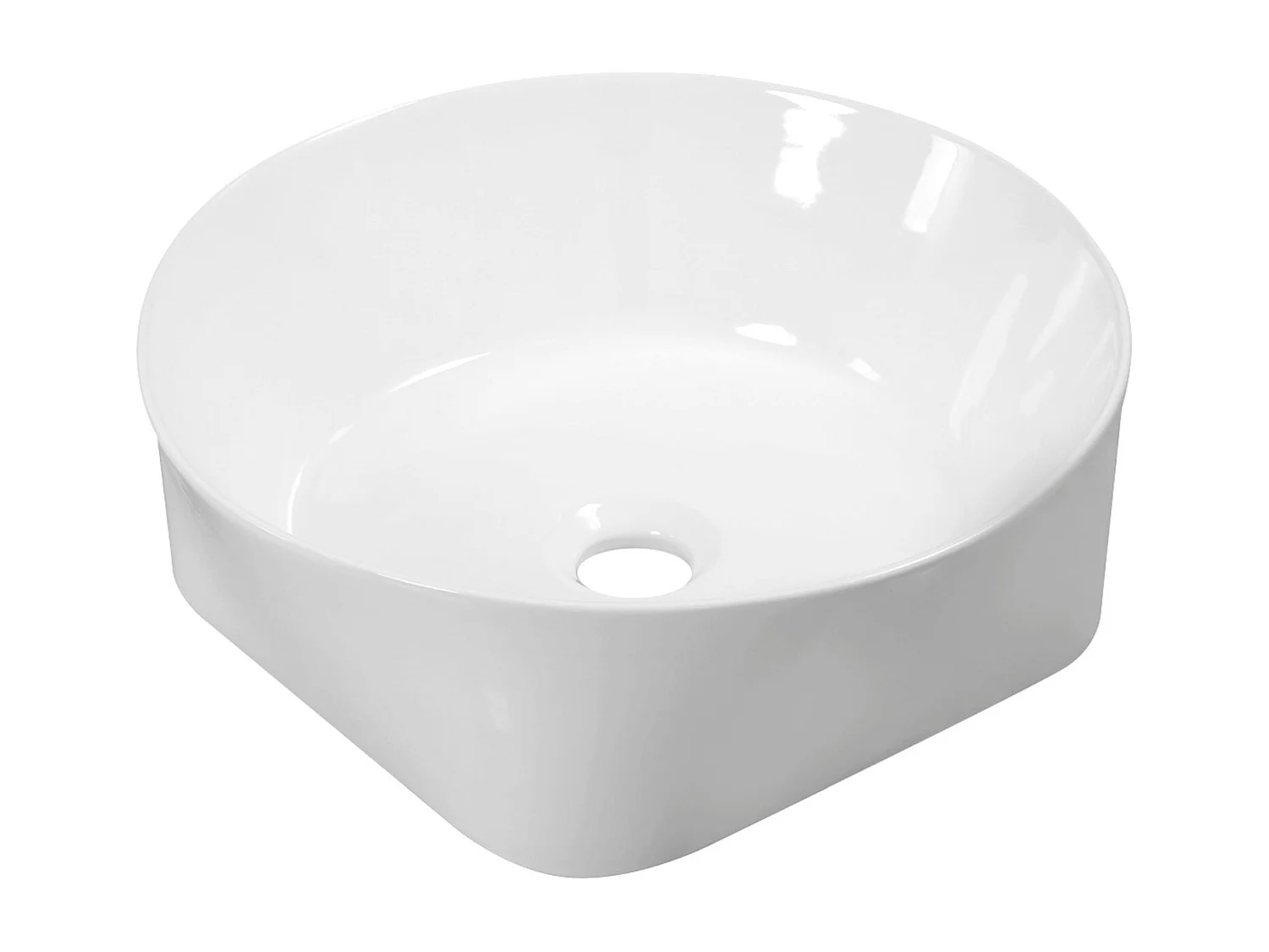 Vasque à poser ronde en céramique ARIA Ø40 cm