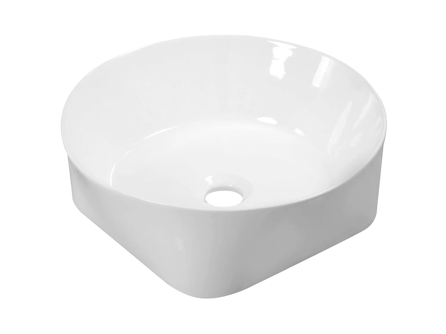 Vasque à poser ronde en céramique ARIA Ø40 cm