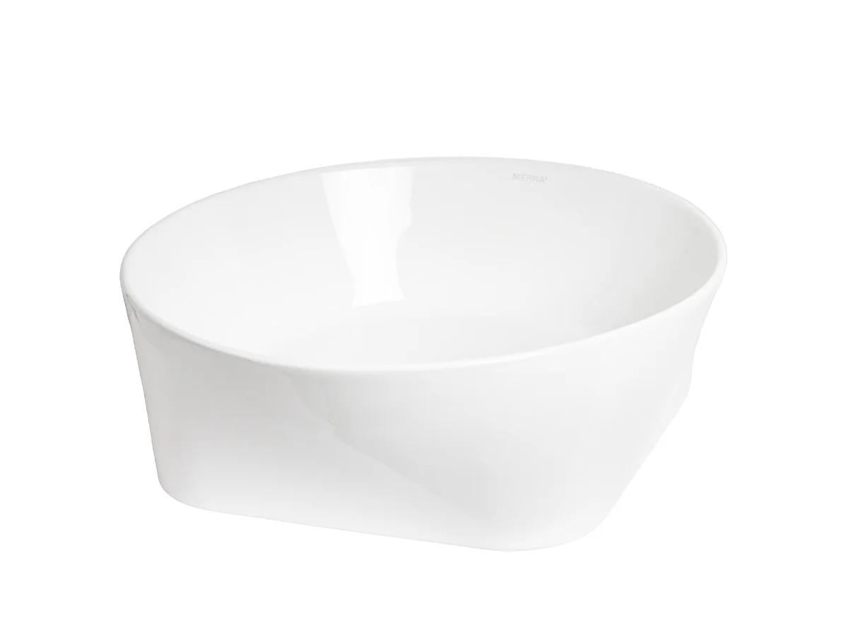 Vasque à poser ronde en céramique ARIA Ø40 cm