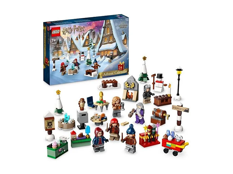 Calendrier de l'Avent LEGO Harry Potter 2023 avec 24 Cadeaux et 6 Minifigurines du Village de Pré-au-Lard