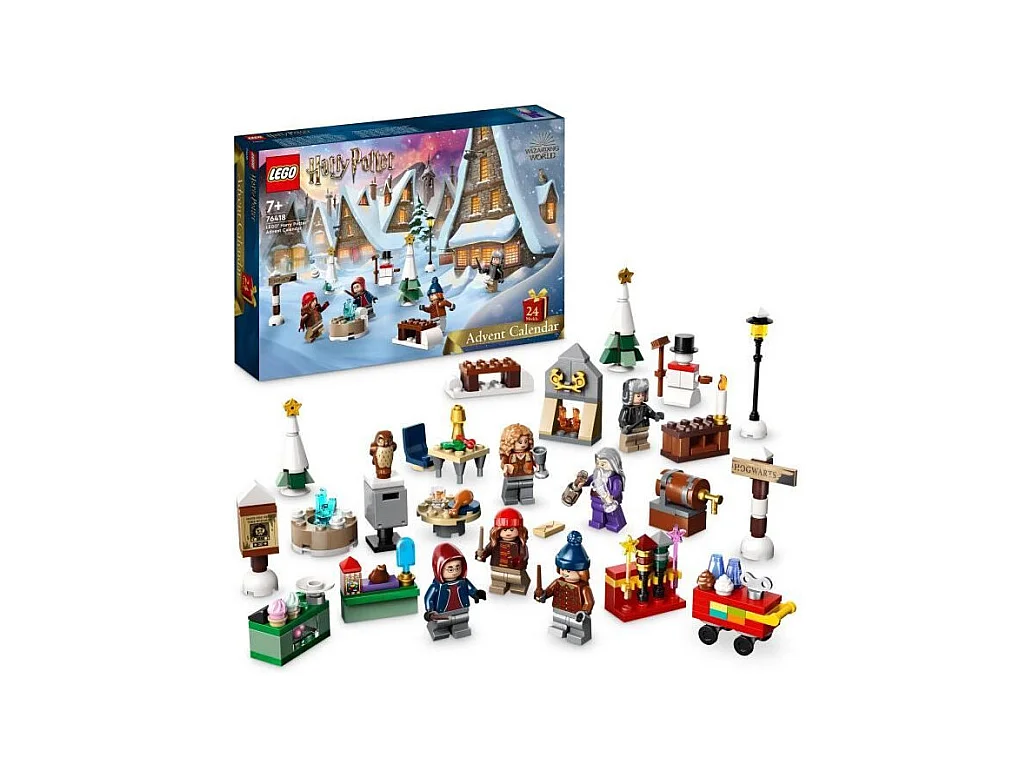 Calendrier de l'Avent LEGO Harry Potter 2023 avec 24 Cadeaux et 6 Minifigurines du Village de Pré-au-Lard