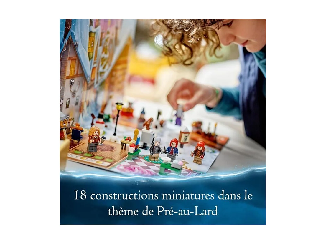 Calendrier de l'Avent LEGO Harry Potter 2023 avec 24 Cadeaux et 6 Minifigurines du Village de Pré-au-Lard