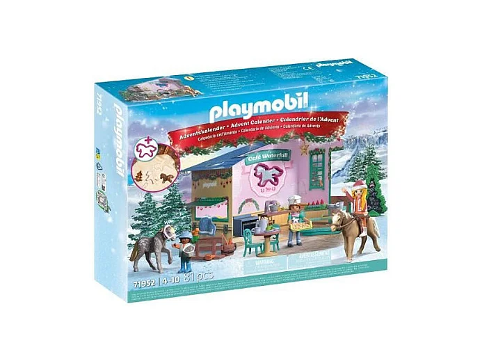 Calendrier de l'avent pâtisserie de Noël PLAYMOBIL 71952, 81 pièces, Pour Enfants de 4 ans