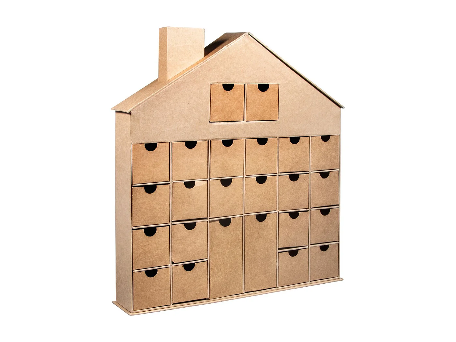 Adventskalender Haus aus Pappe zum Verzieren 40 x 36 cm