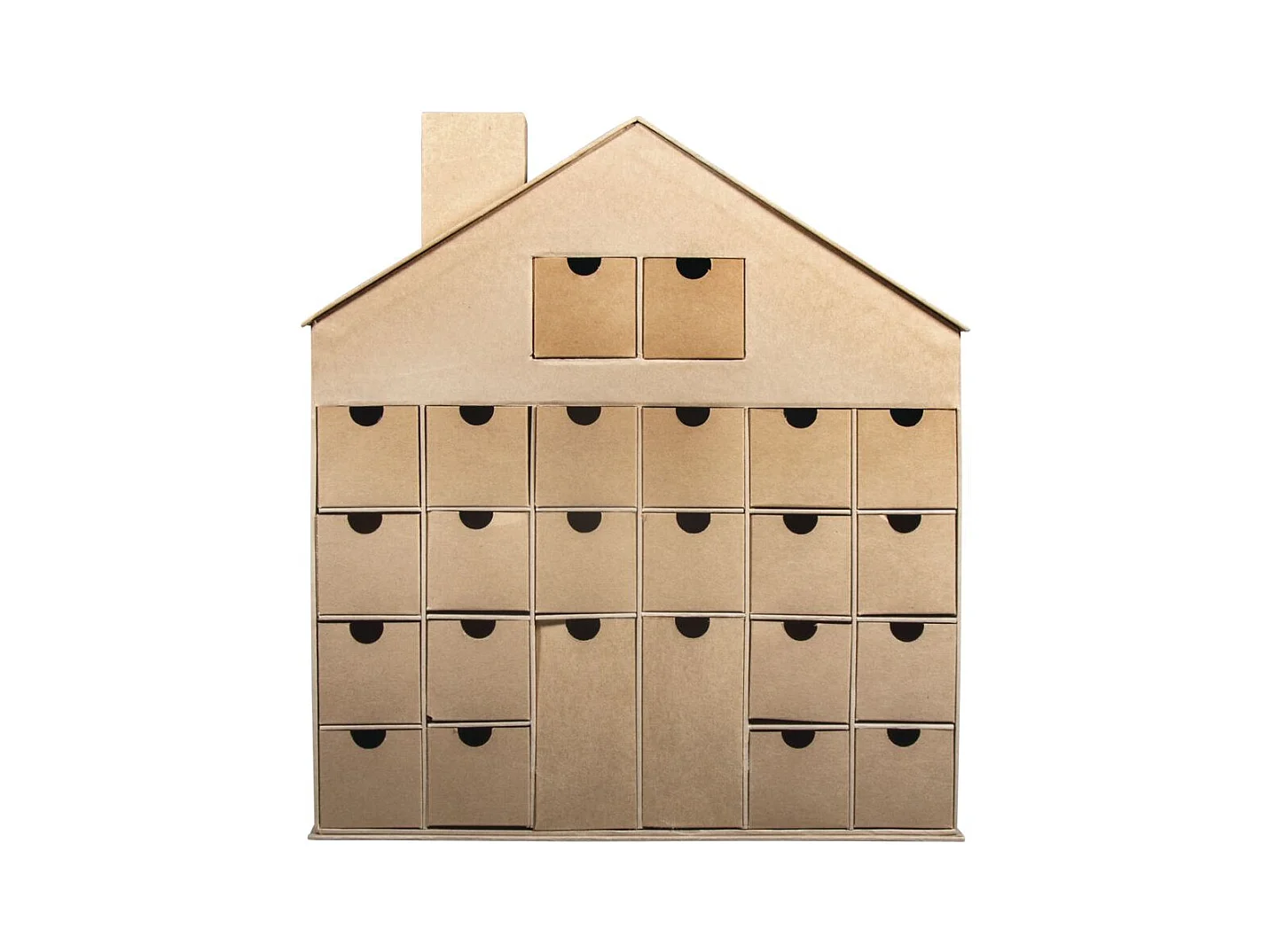 Calendrier de l'avent maison en carton à décorer 40 x 36 cm