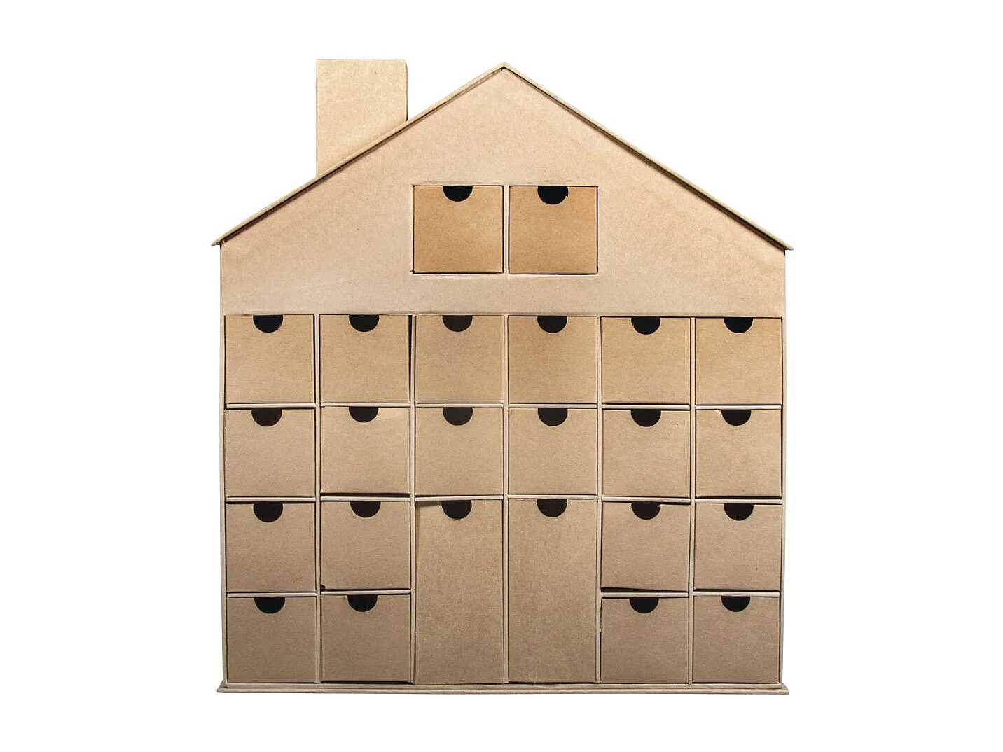 Calendrier de l'avent maison en carton à décorer 40 x 36 cm