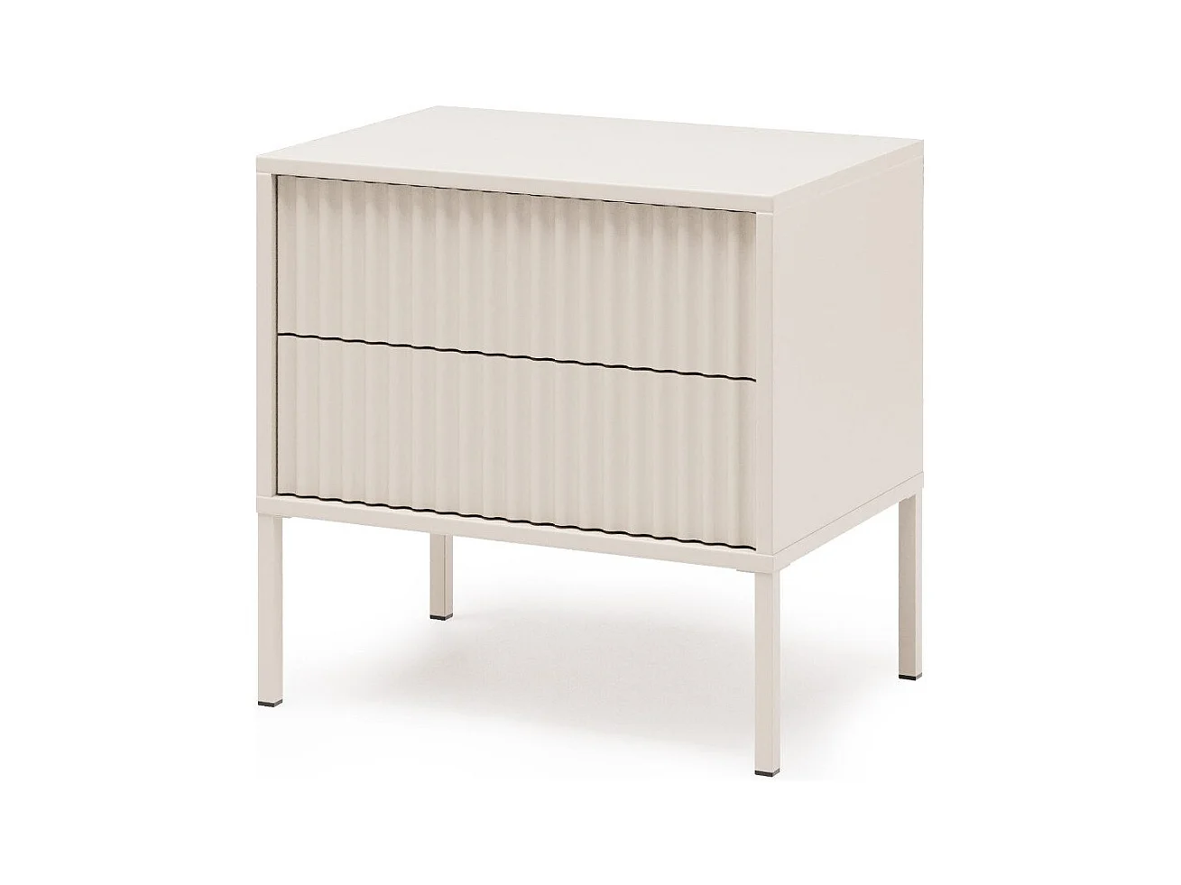 NOTO-nachtkastje 50 cm Cashmere met 2 lades