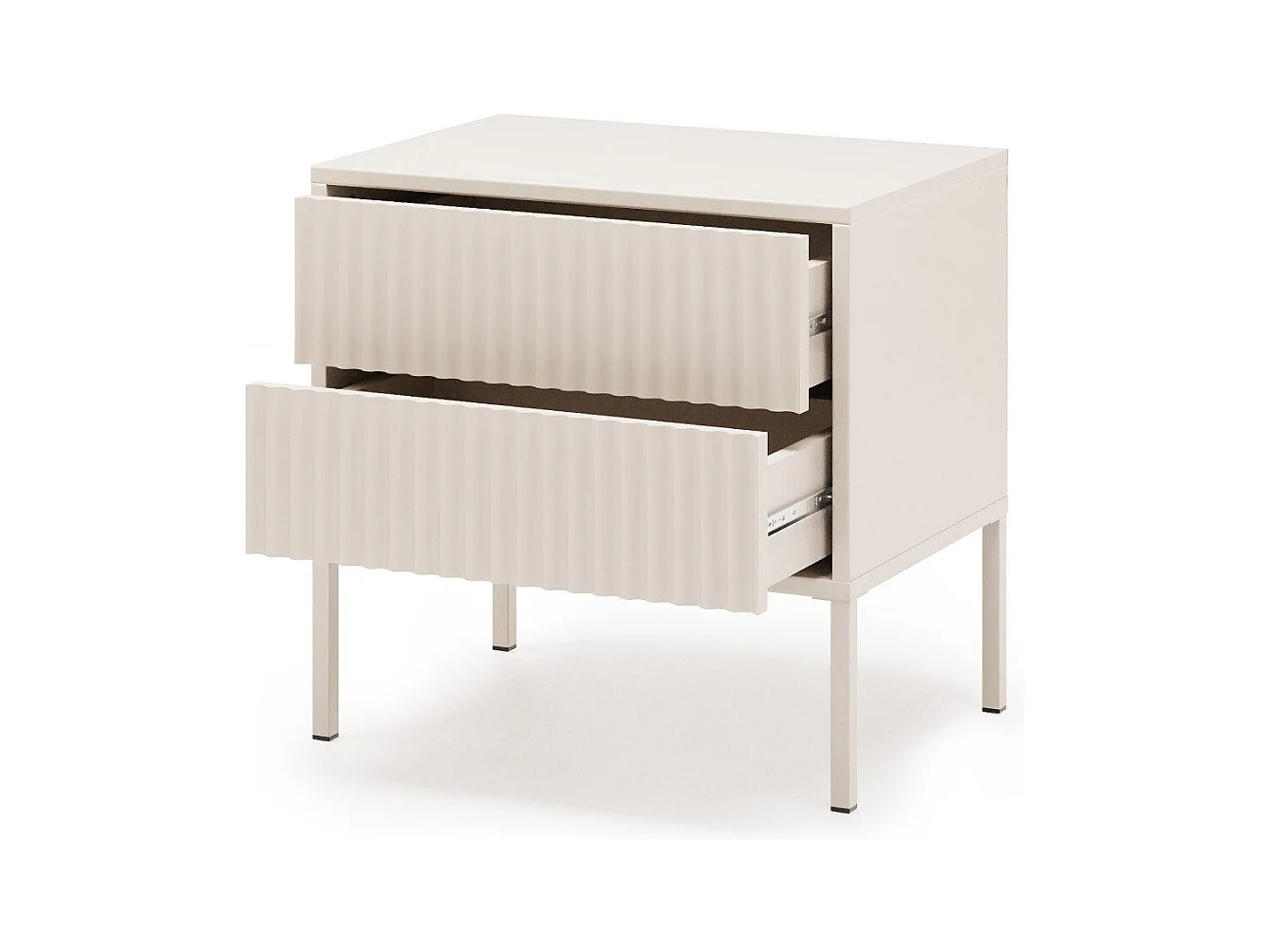 NOTO-nachtkastje 50 cm Cashmere met 2 lades