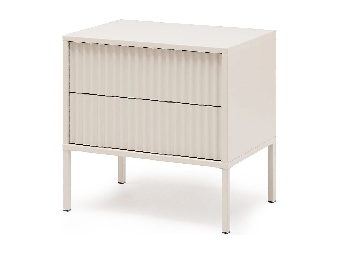 NOTO-nachtkastje 50 cm Cashmere met 2 lades