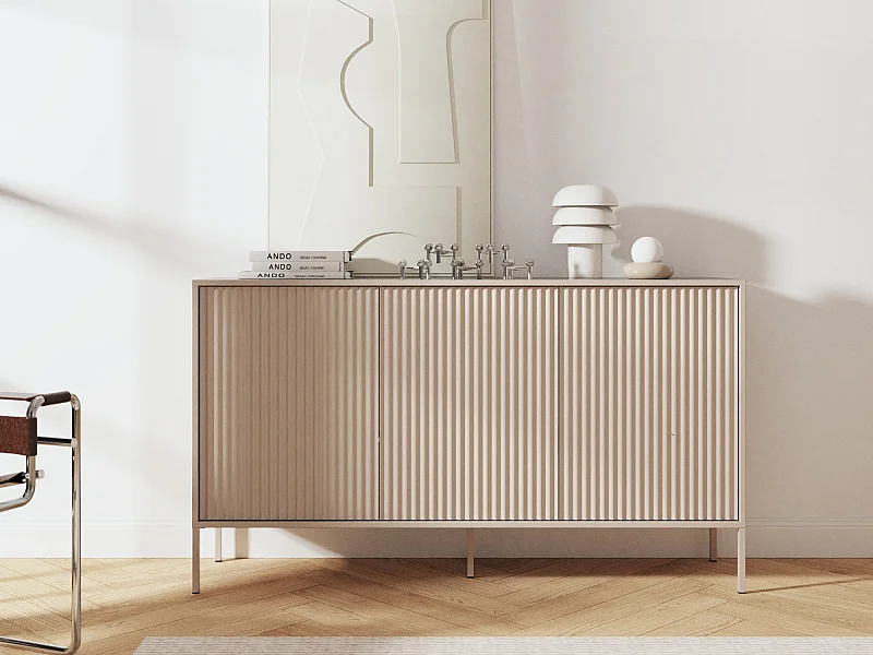 Commode NOTO 154 au design moderne avec façades rainurées