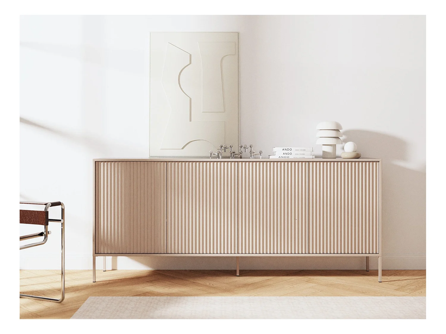 Commode NOTO 200 cm avec 4 portes Push-to-Open