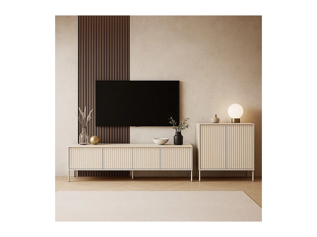 Commode NOTO 200 cm avec 4 portes Push-to-Open