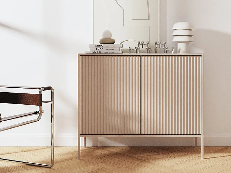 Commode NOTO 104 cm – design moderne avec 2 portes et système Push-to-Open pratique