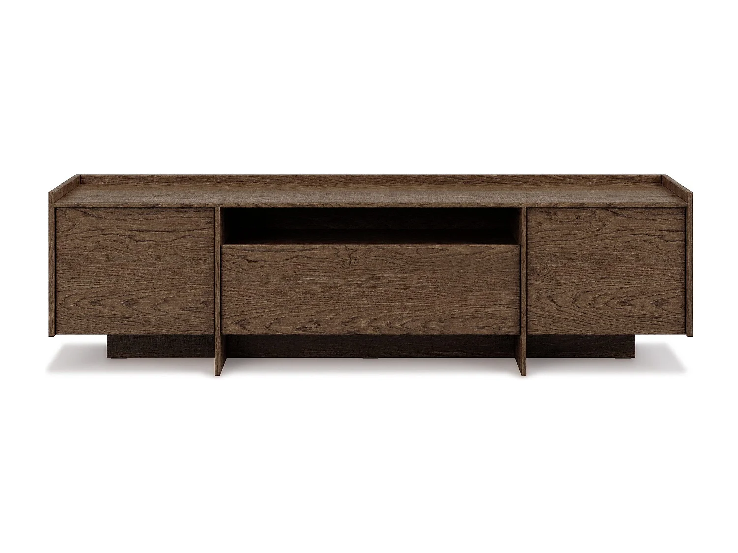 Meuble TV JUNI avec 3 portes et compartiment ouvert