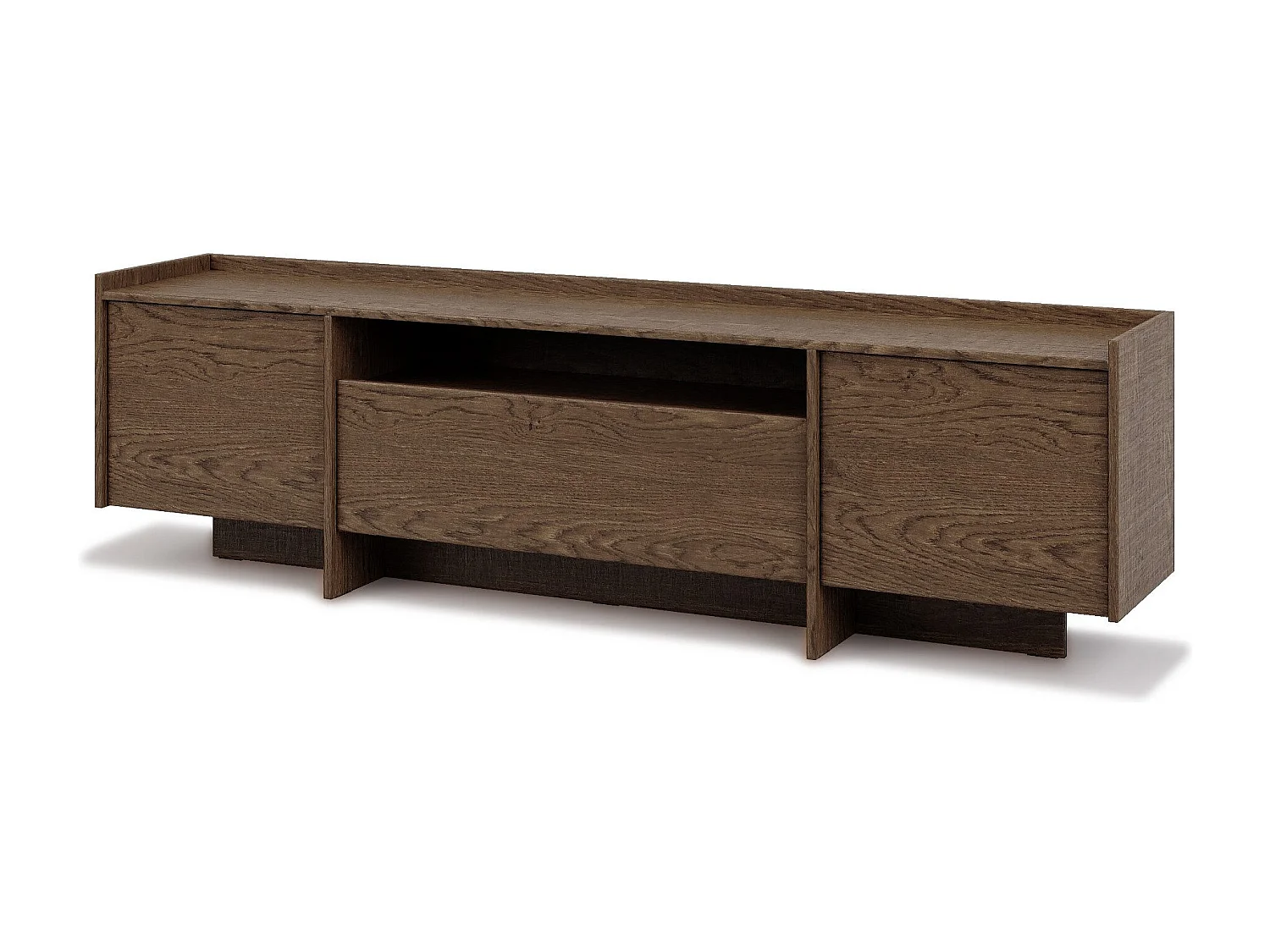 Meuble TV JUNI avec 3 portes et compartiment ouvert