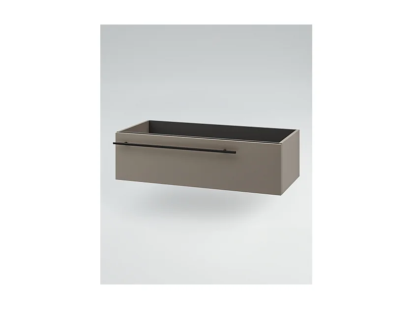 Mobile bagno Top L 70 x P 46 con lavabo in appoggio poro noce cassettiera tortora milano specchio