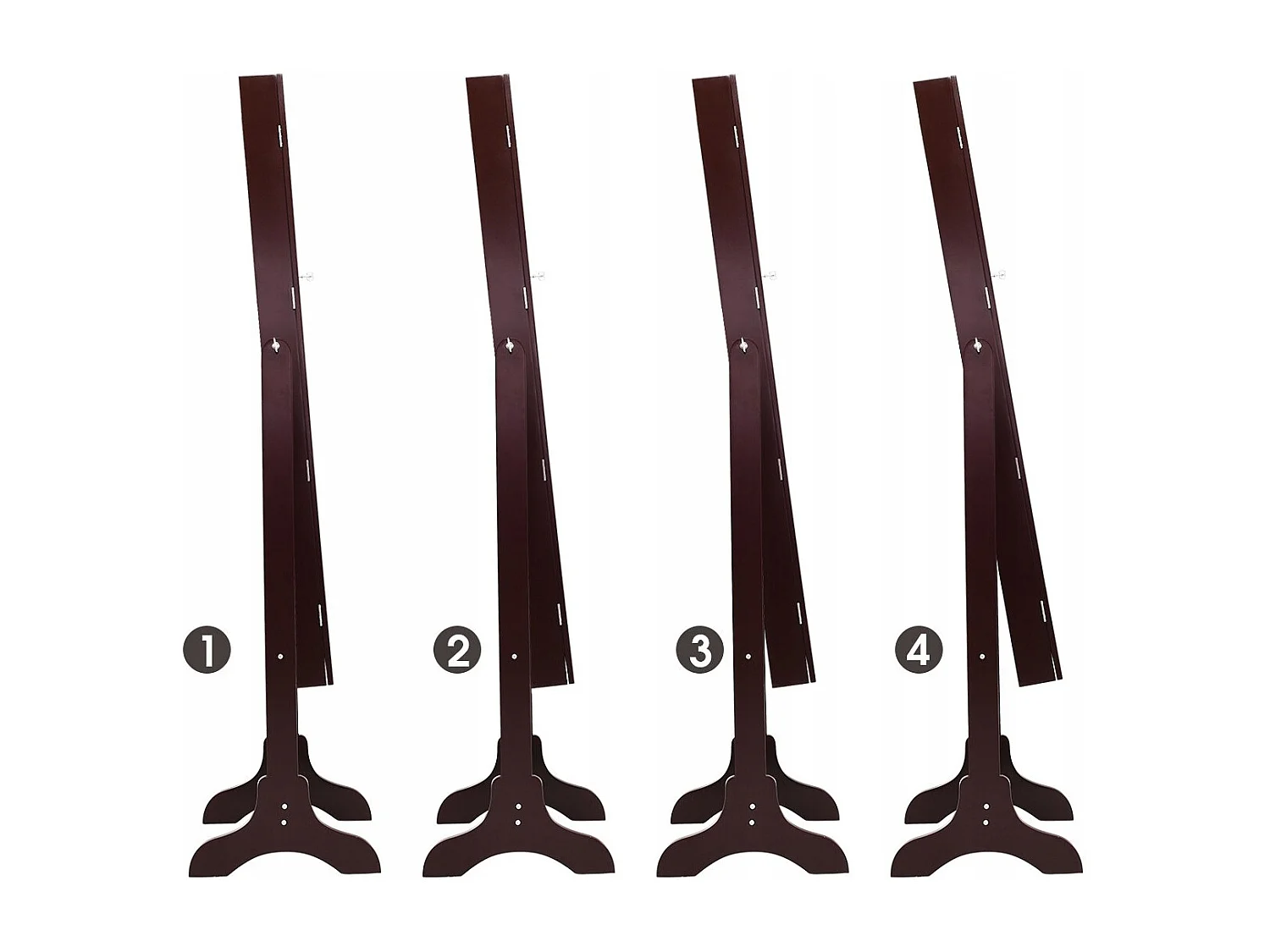 Armadio per gioielli con 14 luci LED e specchio a figura intera Scaffale per gioielli Armadio per specchi Marrone