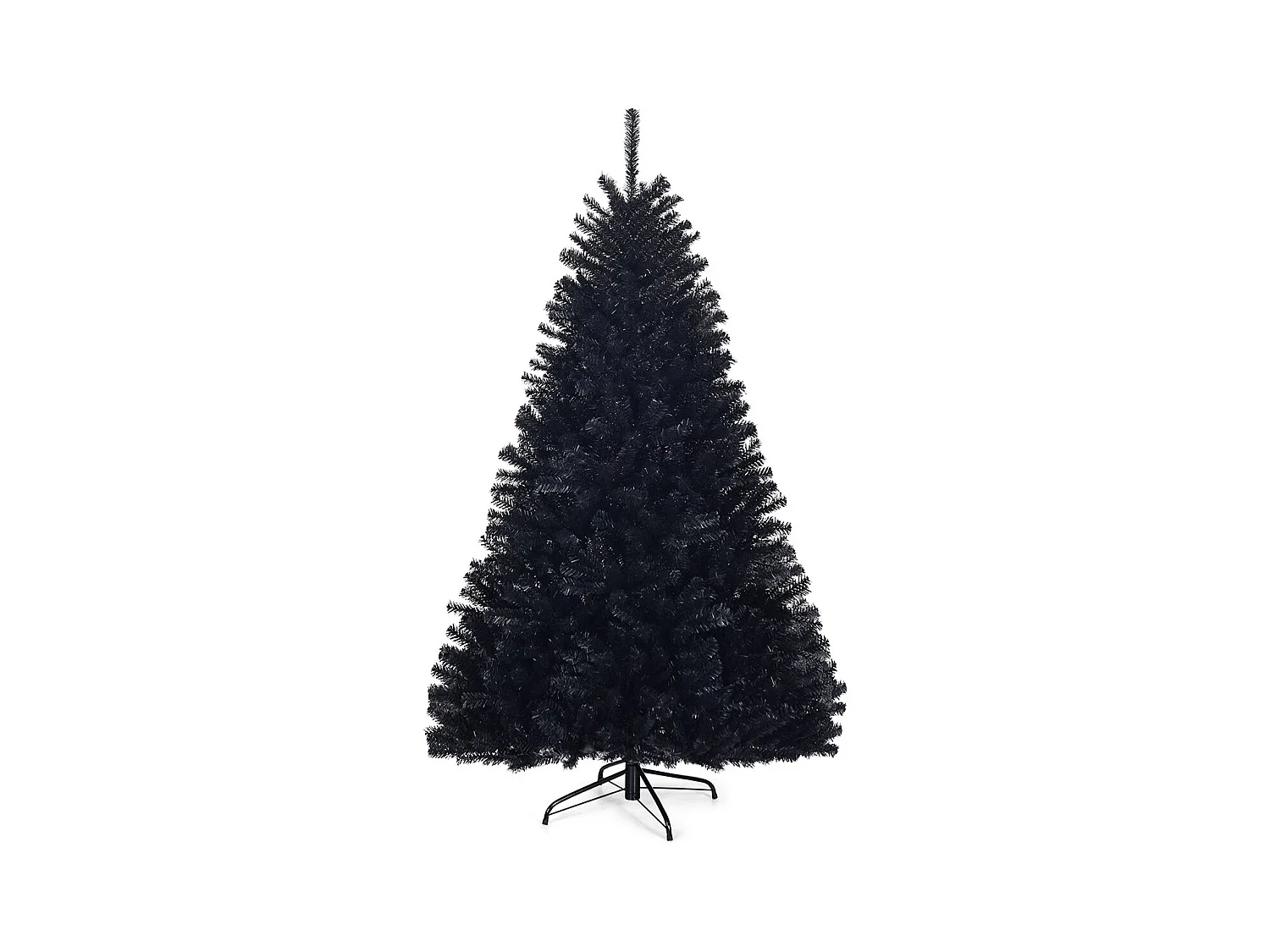 Sapin de Noël Artificiel 180cm Aiguilles en PVC avec Support en Métal Pliable 1036 Pointes de Branche