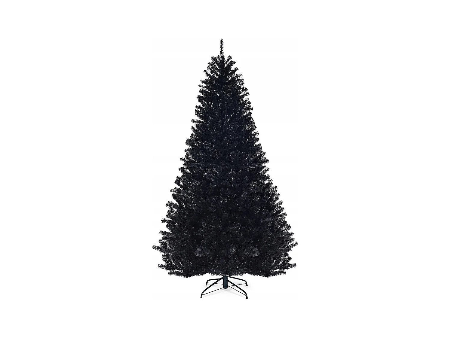 Sapin de Noël Artificiel 225cm Aiguilles en PVC avec Support en Métal Pliable 1258 Pointes de Branche