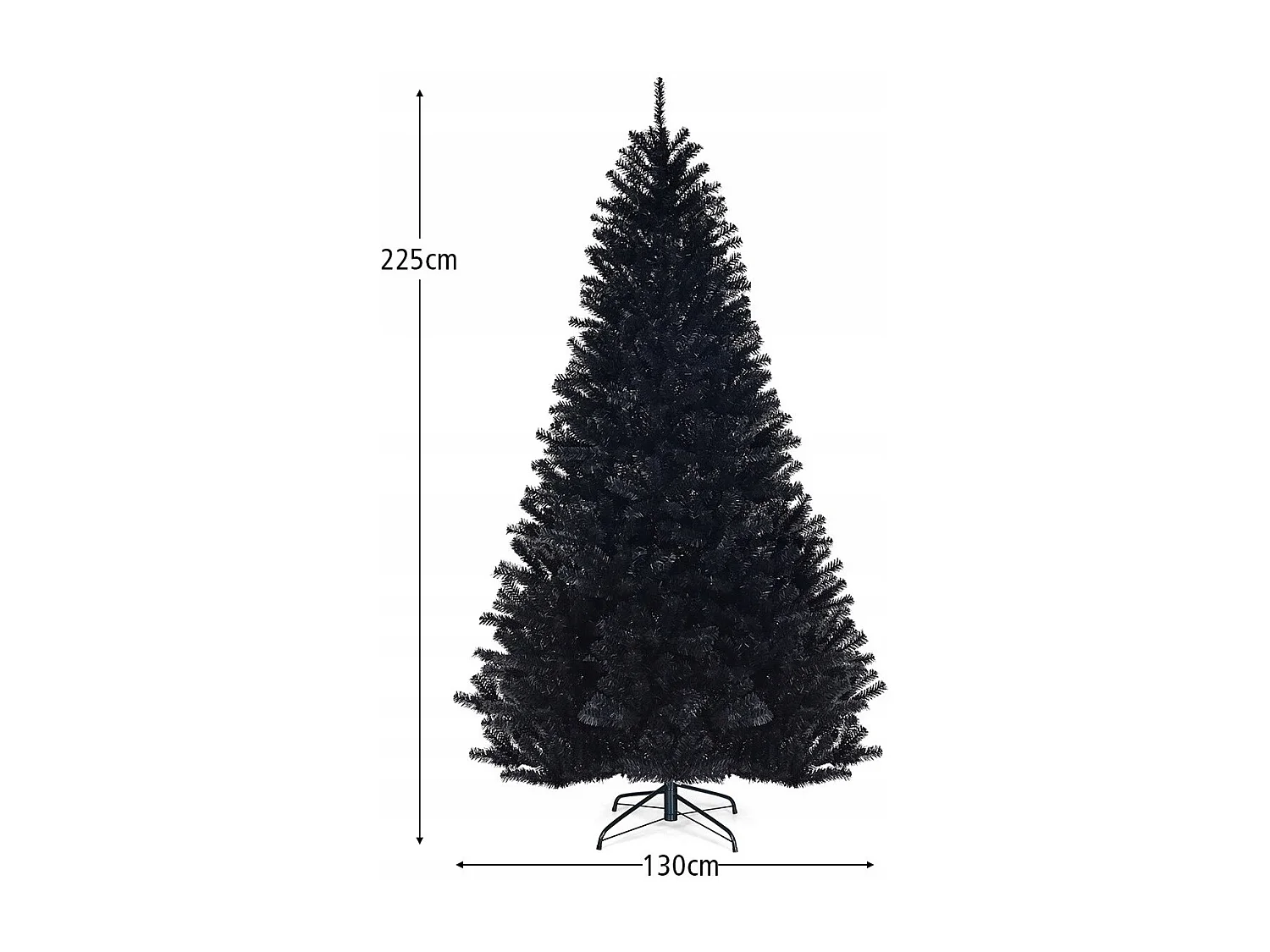 225 cm künstlicher Weihnachtsbaum Christbaum Kunstbaum weinachten Dekobaum Schwarz